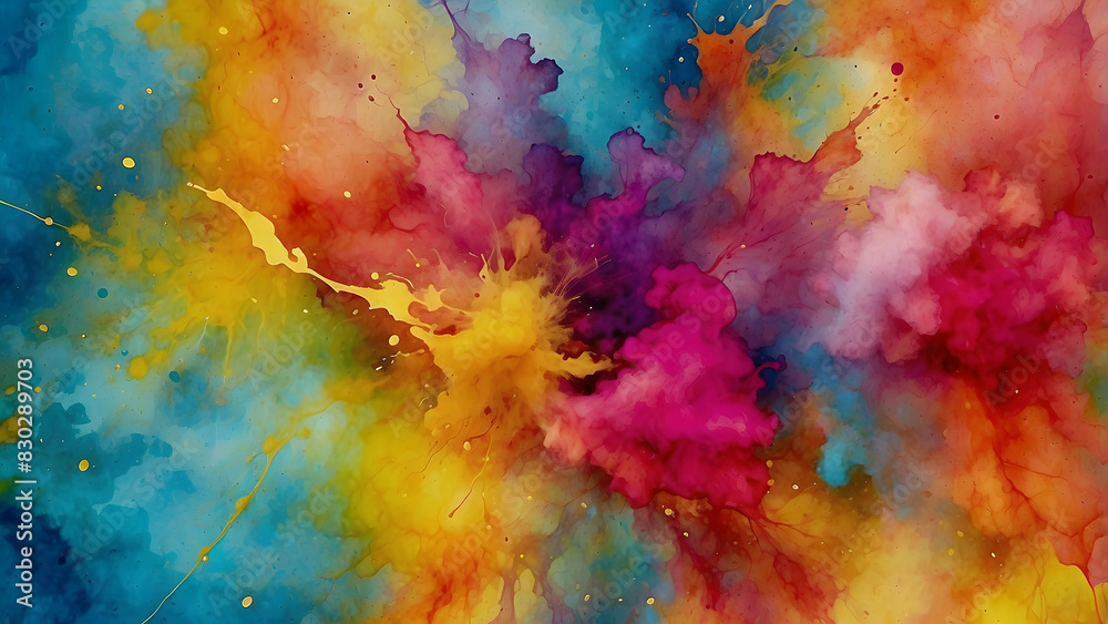 Explosion of colors in abstract design
