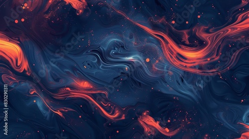 Dynamic celebration: coral navy blue flame patterns backdrop photo