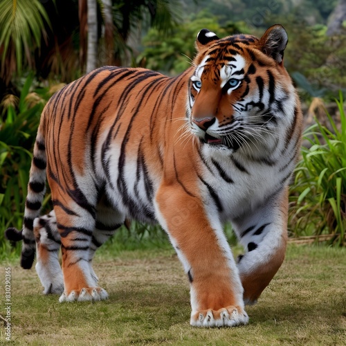 cute majestic striped tiger