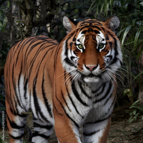 Majestic Striped Siberian Tiger