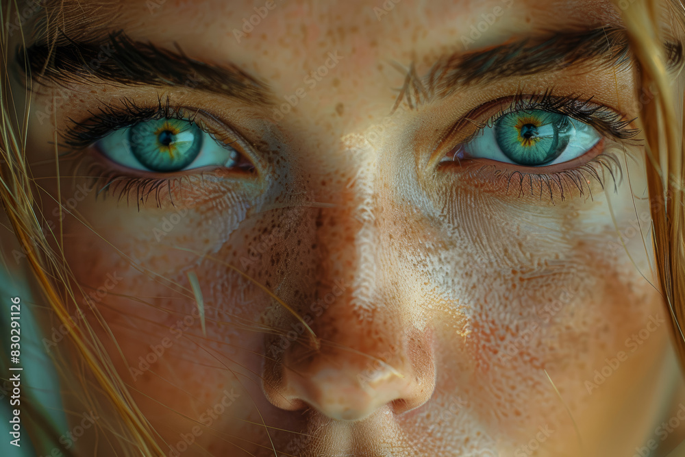 A radiant face flushed with excitement, eyes sparkling with anticipation as the heart races with exhilaration. Concept of ecstatic anticipation. Generative Ai. A radiant face flushed with excitement, eyes sparkling with anticipation as the heart races with exhilaration. Concept of ecstatic anticipation. Generative Ai.