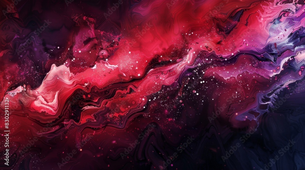 Bright crimson and dark sapphire mix with mist-like patterns backdrop Bright crimson and dark sapphire mix with mist-like patterns backdrop