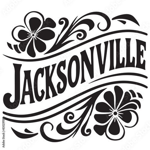Jacksonville Groovy Text Vector