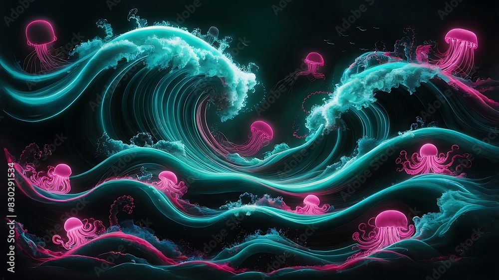 Obraz premium fractal burst background