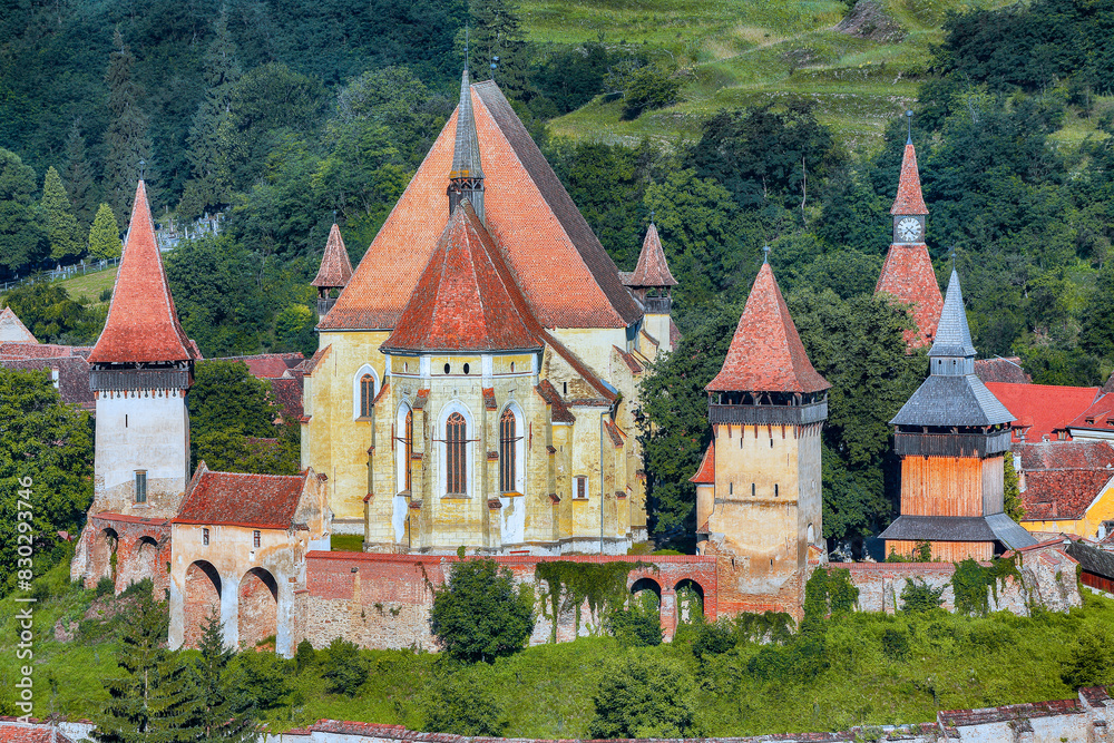 Amazing medieval architecture of Biertan fortified Saxon church in Romania