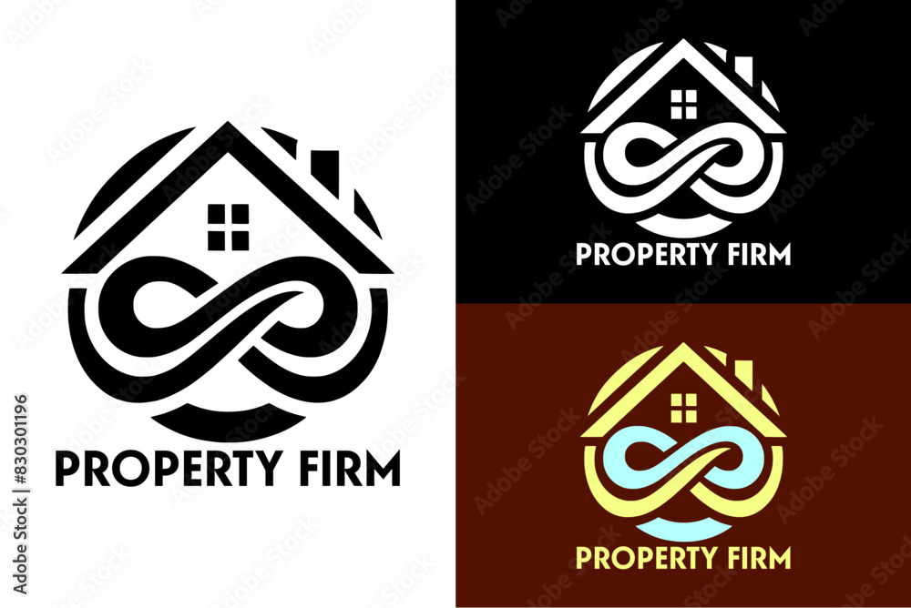 infinity sign logo design property firm investment construction house builders real estate dealing vector logo design infinity sign logo design property firm investment construction house builders real estate dealing vector logo design
