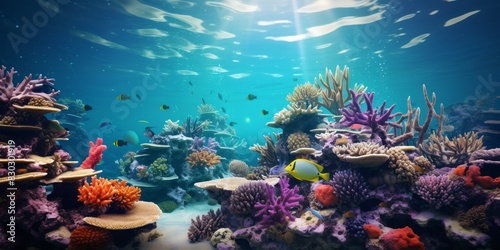 underwater world corals fish Generative AI #830301919