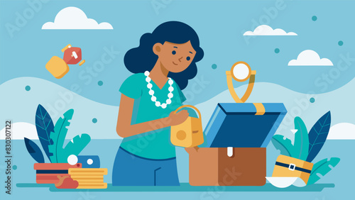 As she finished packing up her dorm room for the summer a college student realized her cherished necklace was missing. She scoured the cam designated lost and found and was. Vector illustration