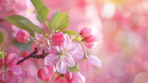 Elegant Cherry Blossom Blooms in Warm Sunlight