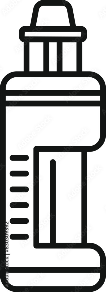 Φωτογραφία Minimalist line art inhaler icon for medical respiratory health care and asthma