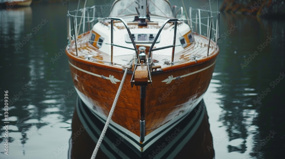 An old wooden sailing boat moored in calm waters, possibly in Helsinki, captured on a grey day. An old wooden sailing boat moored in calm waters, possibly in Helsinki, captured on a grey day.
