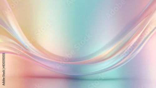 pastel neon pink, purple, lavender, holographic ethereal metallic foil background. Abstract modern curved blurred surreal futuristic picture