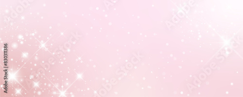 幻想的なキラキラ背景素材（背景　バナー　チラシ　ピンク　抽象的　フレーム）