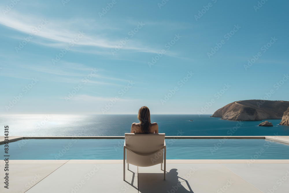 Fototapeta premium Infinite Blue Tranquility