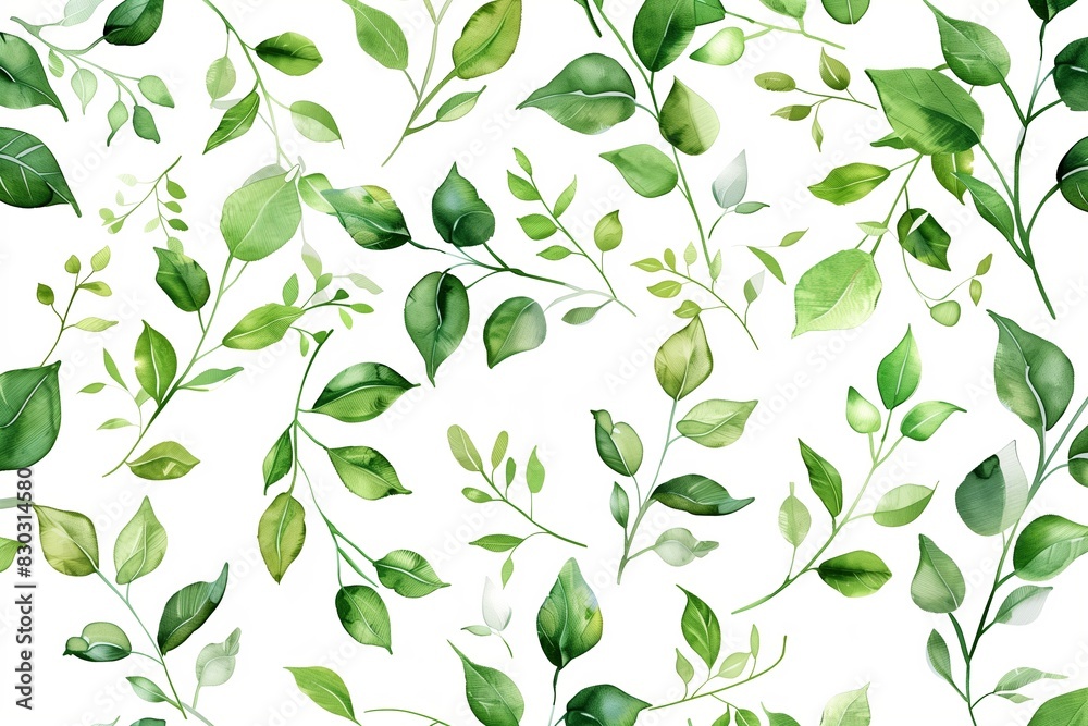 Floral Pattern with Green Leaves for Various Occasions Floral Pattern with Green Leaves for Various Occasions