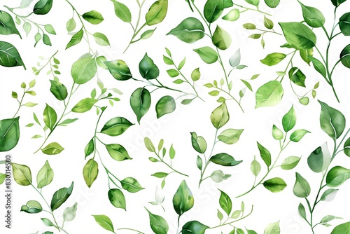 Floral Pattern with Green Leaves for Various Occasions