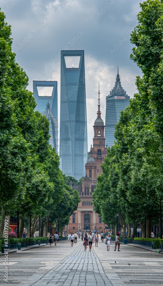 Majestic towers symbolizing progress and ambition rising above the cityscape, embodying aspiration Majestic towers symbolizing progress and ambition rising above the cityscape, embodying aspiration