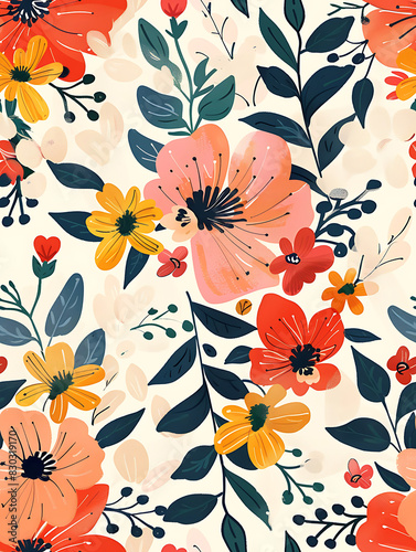 floral illustration graphic © 梦洁 何