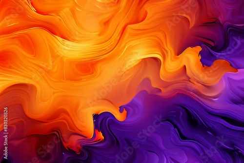 Pattern with gradient color in mix of purple and orange with blurred effect photo