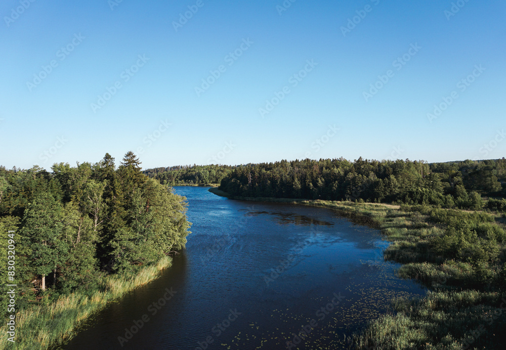 Scenic view of a river during summer Scenic view of a river during summer