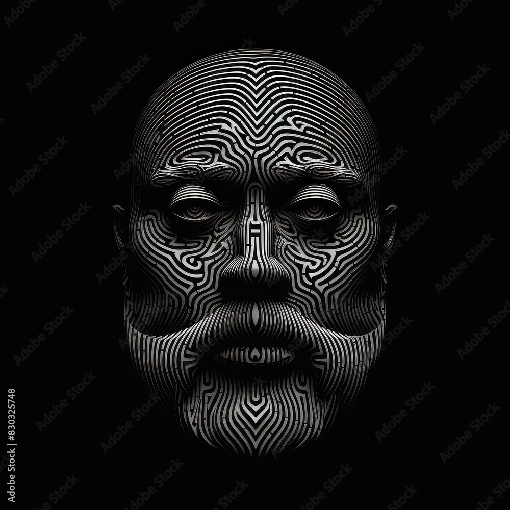 Vector logo of knurled face Vector logo of knurled face