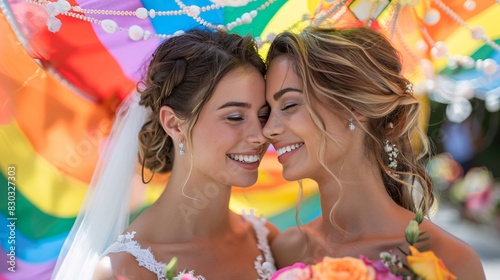 Lesbian wedding on LGBT pride parade