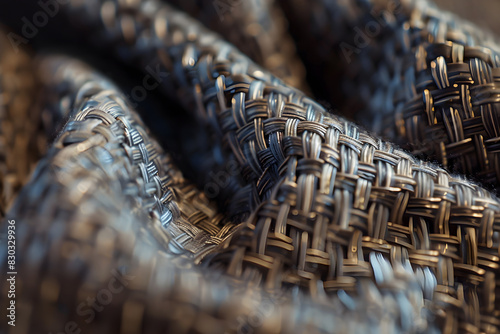 Elegant Close-Up of Intricate Fabric Weave Showcasing Superior Craftsmanship and Texture