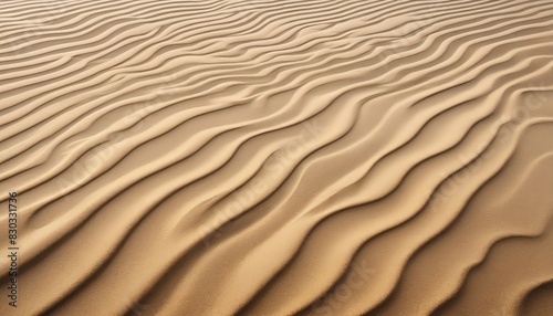 Abstract background of sand with waves from the sea created with generative ai 