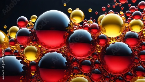 Diffusion algoritm bubble style photo