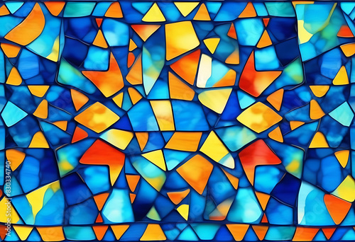 Vector Blue Kaleidoscope Background