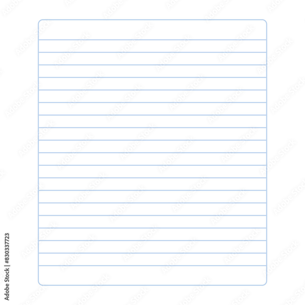 Blank lined sheet page of diary or notebook note paper vector template Blank lined sheet page of diary or notebook note paper vector template