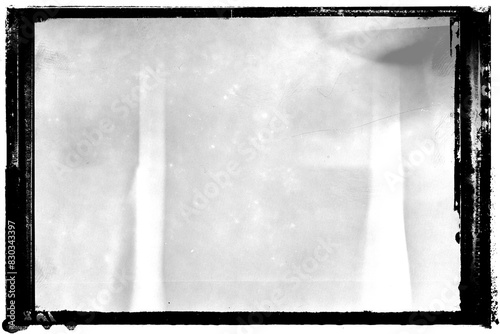 Obraz na płótnie Vintage photo film frame of a middle format old camera wet plate photo frame of an olda camera technique with dust, scratches, noise on transparent background.
w salonie