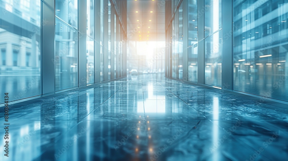 Abstract Office Windows: Blurred Business Office Background Abstract Office Windows: Blurred Business Office Background