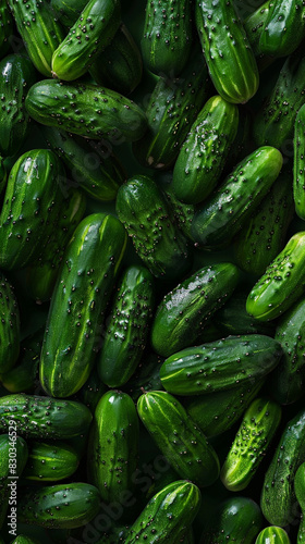 cucumbers in a market