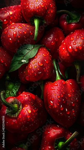 red pepper drops on the table