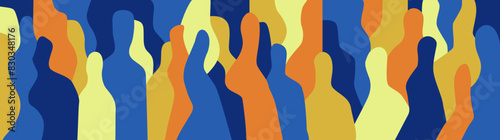 internet people social network abstract vector illustration , group of people multicolored silhouettes