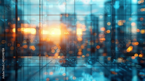 Wallpaper Mural Abstract Background: Blurred Glass Wall of Business Office Building Torontodigital.ca