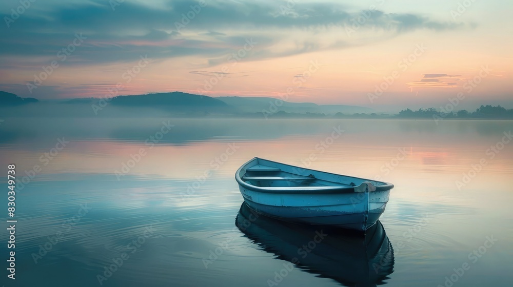 A boat anchored in a quiet bay, symbolizing the calm and peaceful aspect of freedom A boat anchored in a quiet bay, symbolizing the calm and peaceful aspect of freedom