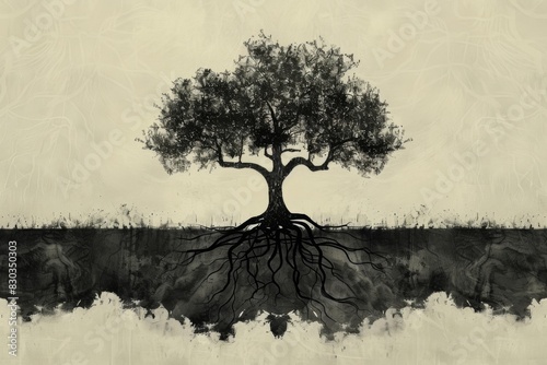 Genealogy tree concept illustration	
 photo