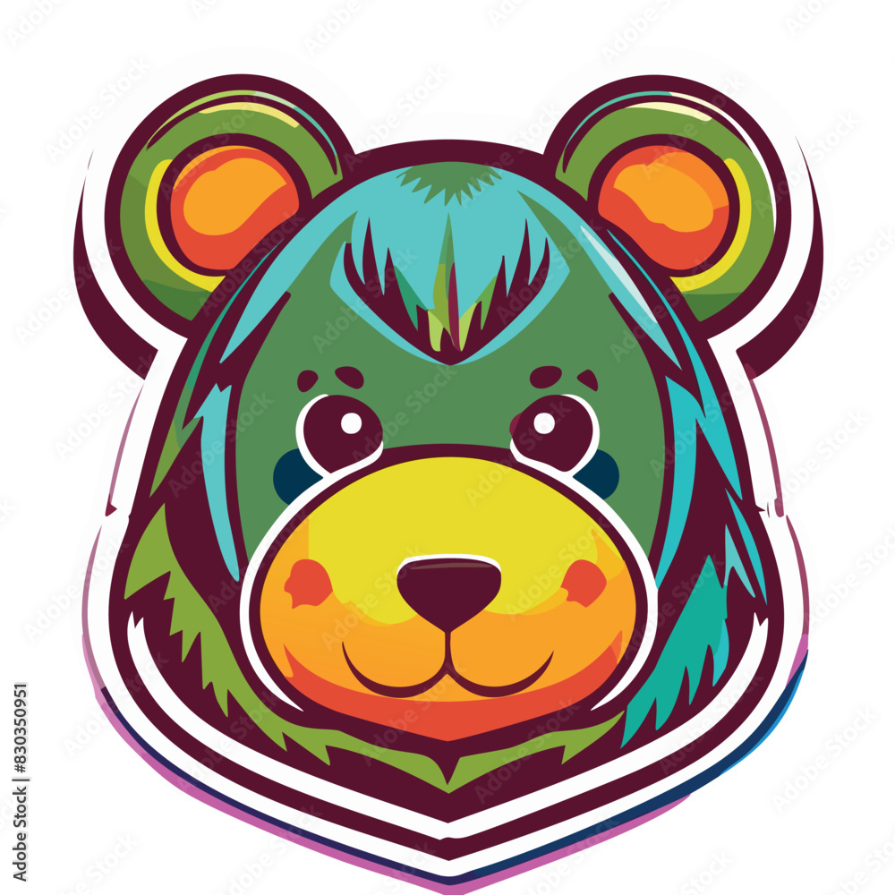 vector bear face