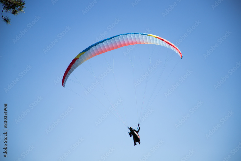 glider paragliding g against blue sky flying adrenaline and freedom concept glider paragliding g against blue sky flying adrenaline and freedom concept