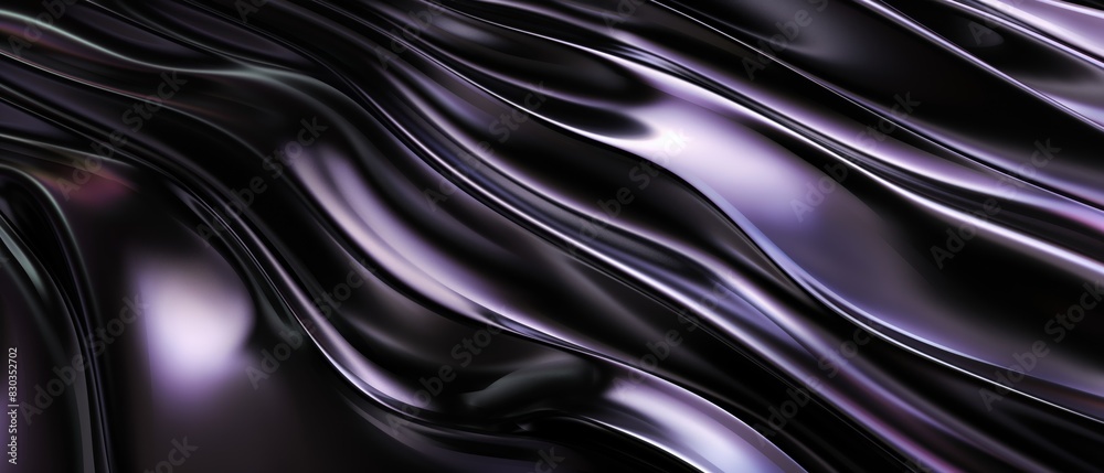 Waves of abstract layered curves in dark purple zinc color, abstract background banner Waves of abstract layered curves in dark purple zinc color, abstract background banner