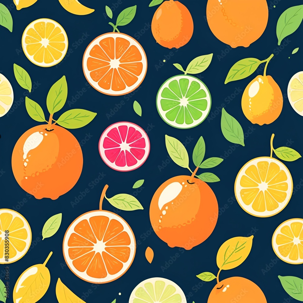 seamless pattern with oranges seamless pattern with oranges