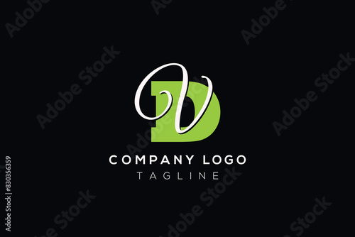 Minimal Initial VD logo and DV logo. Letter D V VD DV creative elegant Monogram. Premium Business logo icon. black color on background
