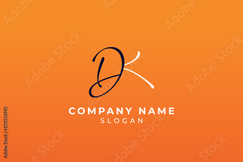 DK and KD, D K Letter Logo Design Icon Vector Symbol
Initial handwriting logo 