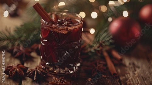 Spiced warm wine drink