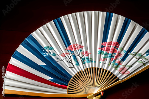 map of Japan and Japanese fan