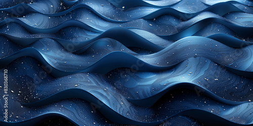 Abstract blue pattern with a seamless texture of liquid shapes for a design background. illustration, ultra details, wide shot in the style of masterpiece. photo
