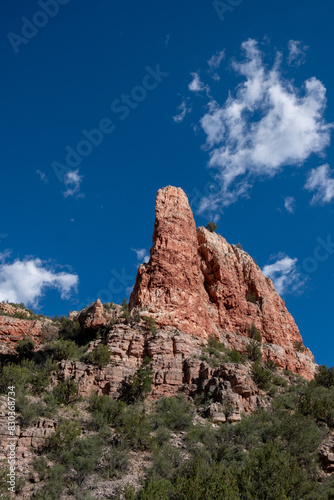 Tall spire among sandstone in Verde Valley, Arizona