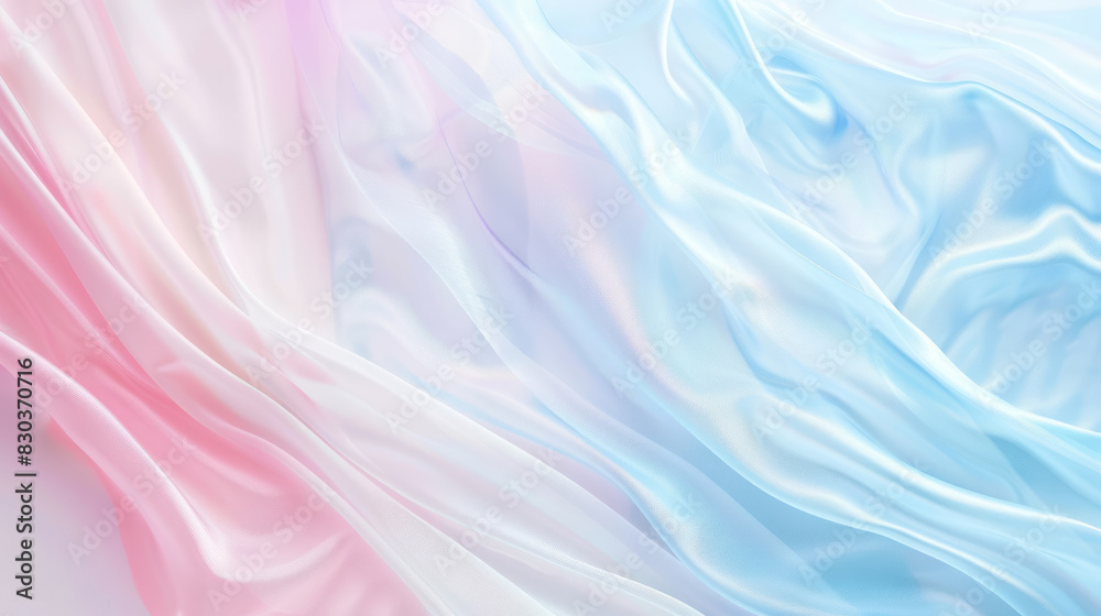 flowing pastel fabric design in pink and blue with a silky texture flowing pastel fabric design in pink and blue with a silky texture